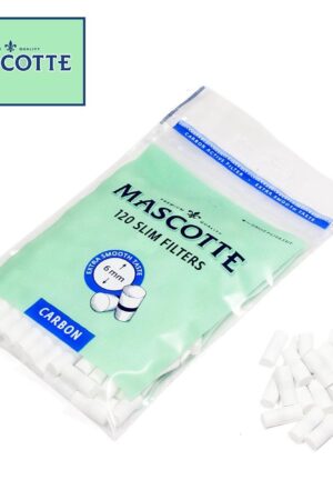 Mascotte Tips | Bag of Carbon Slim Filter Tips | 120 Pack